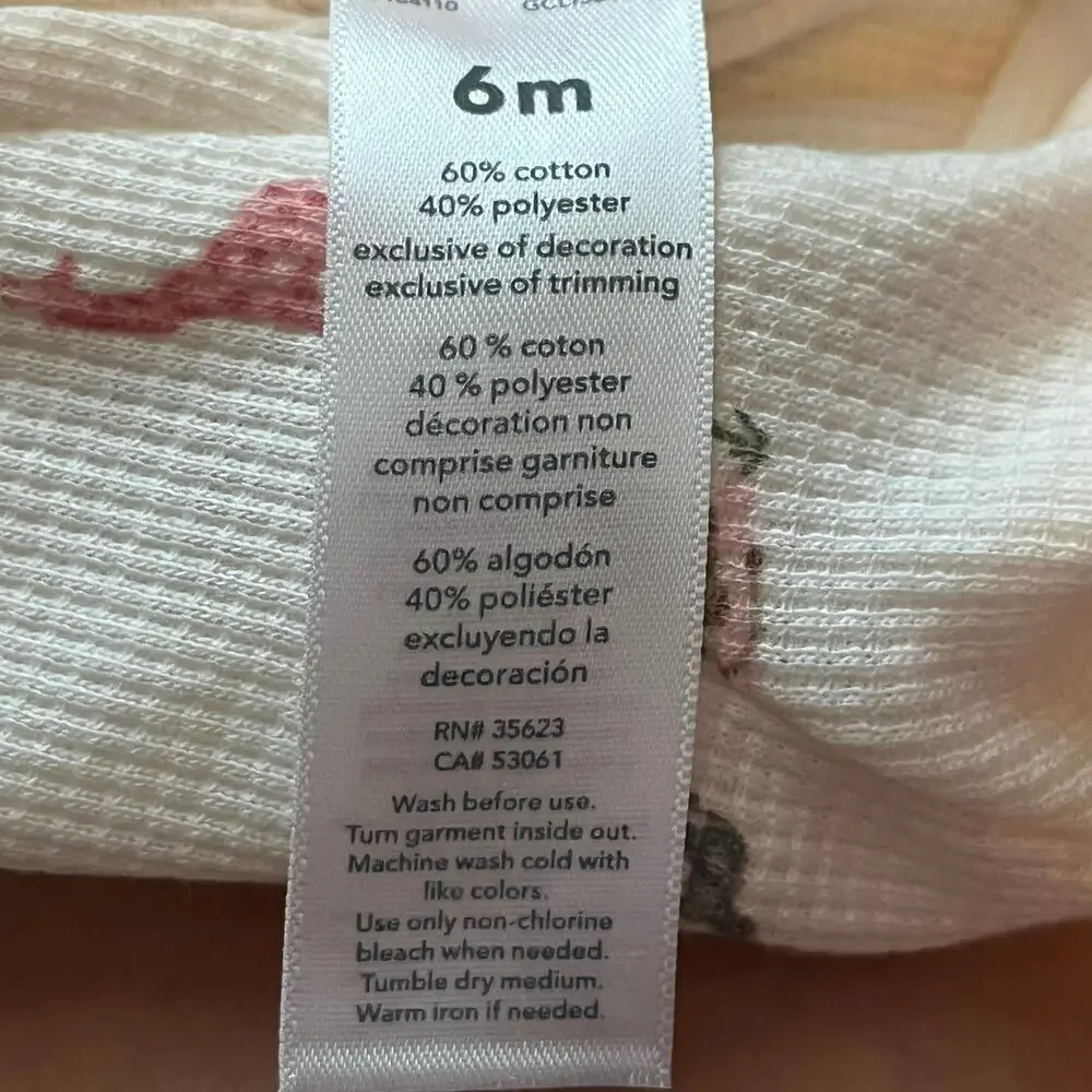 Baby Girl Footies / Pajama Size 6M 2 ways Zip -NWT - Gift Idea